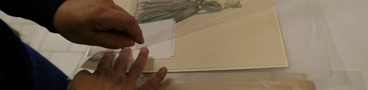 Protection d'une gravure figurant Laure de sade, muse de François Pétrarque
