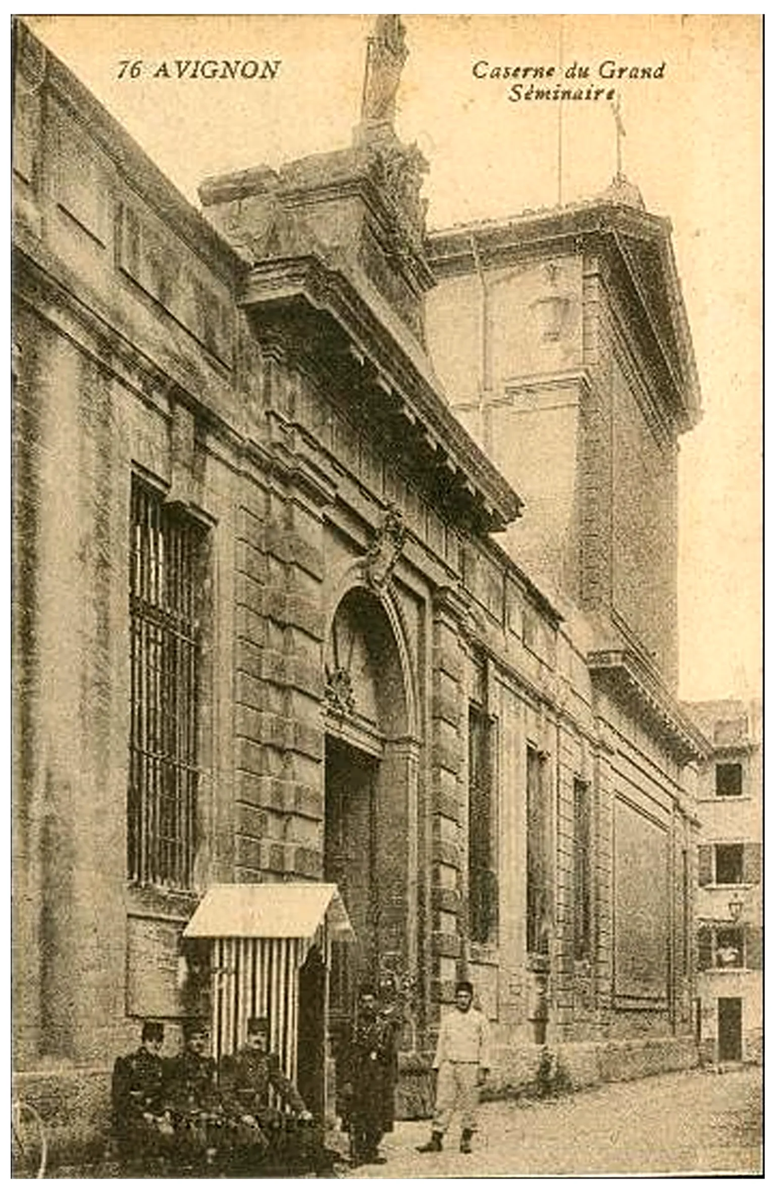Vue sépia sur des bâtiments du XVIIIe siècle