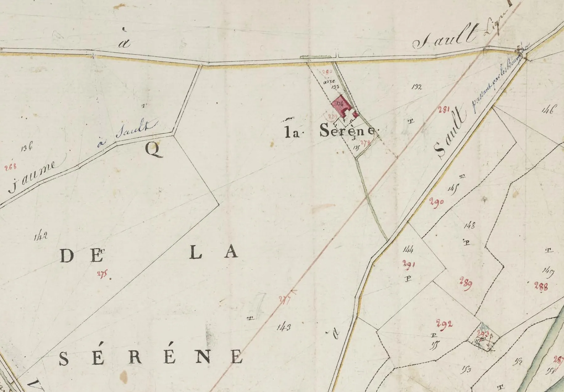 Extrait d'un plan cadastral