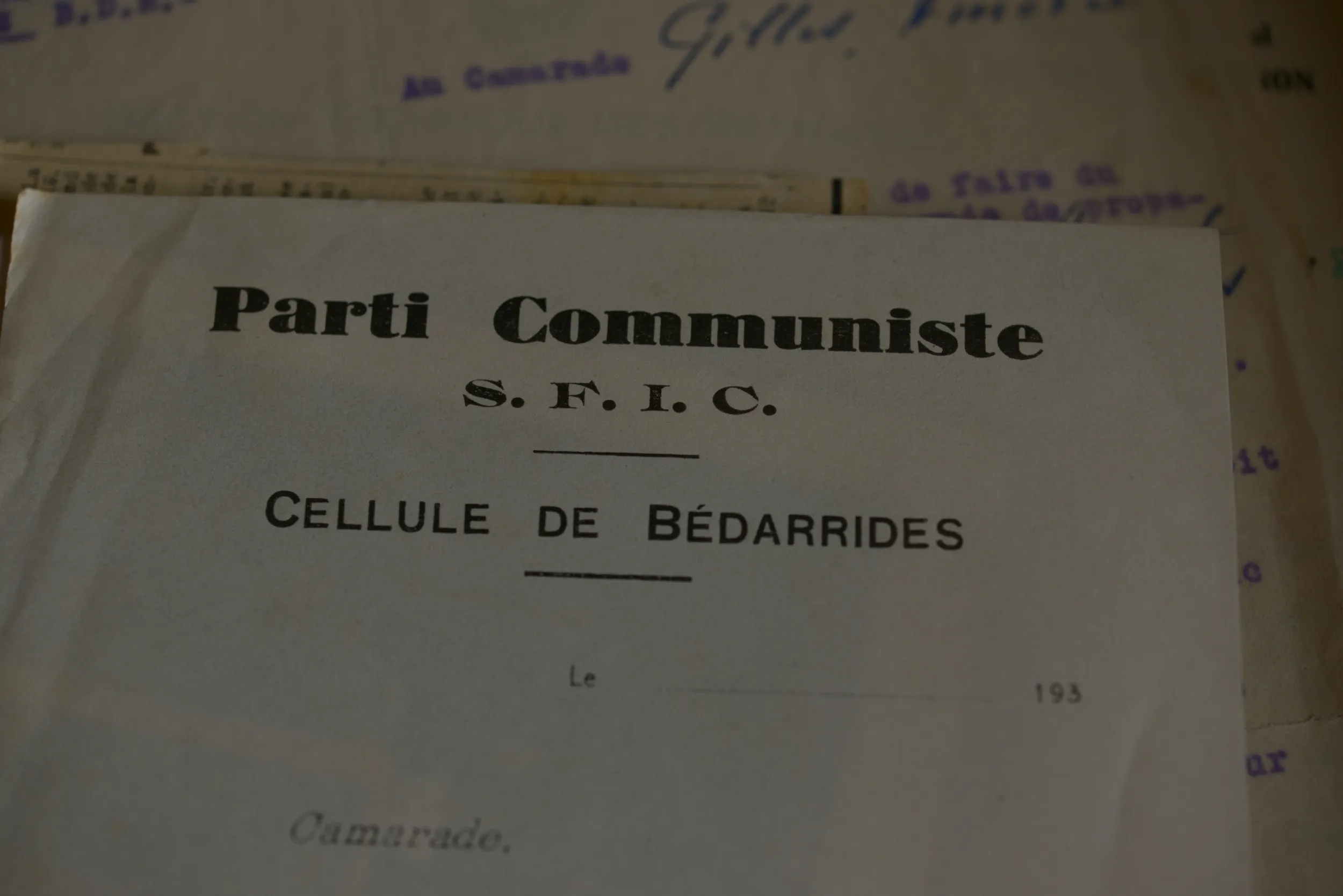 Tract de la cellule du parti communiste de Bédarrides