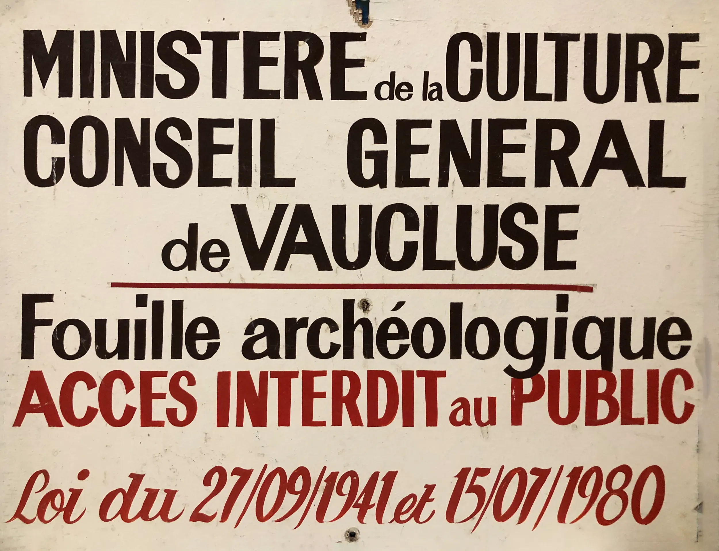 Panneau chantier archéo