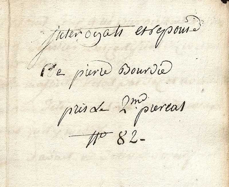 Détail d'un document manuscrit